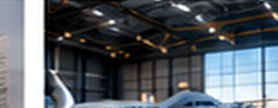 Aircraft in maintenance hangar